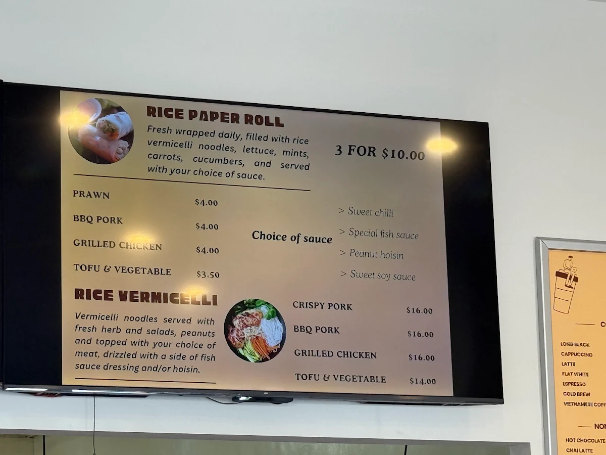 Menu, Quinnie Hot Bread