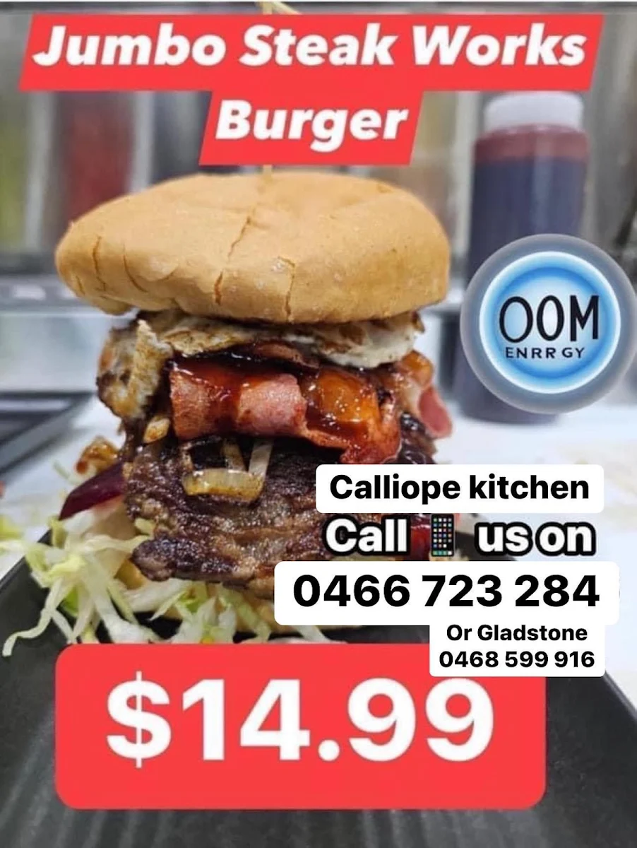 Menu, OOM Energy calliope Australian Cuisine Restaurant(Retro Theme Dine-in)Mini Supermarket,Toy Shop & Servo