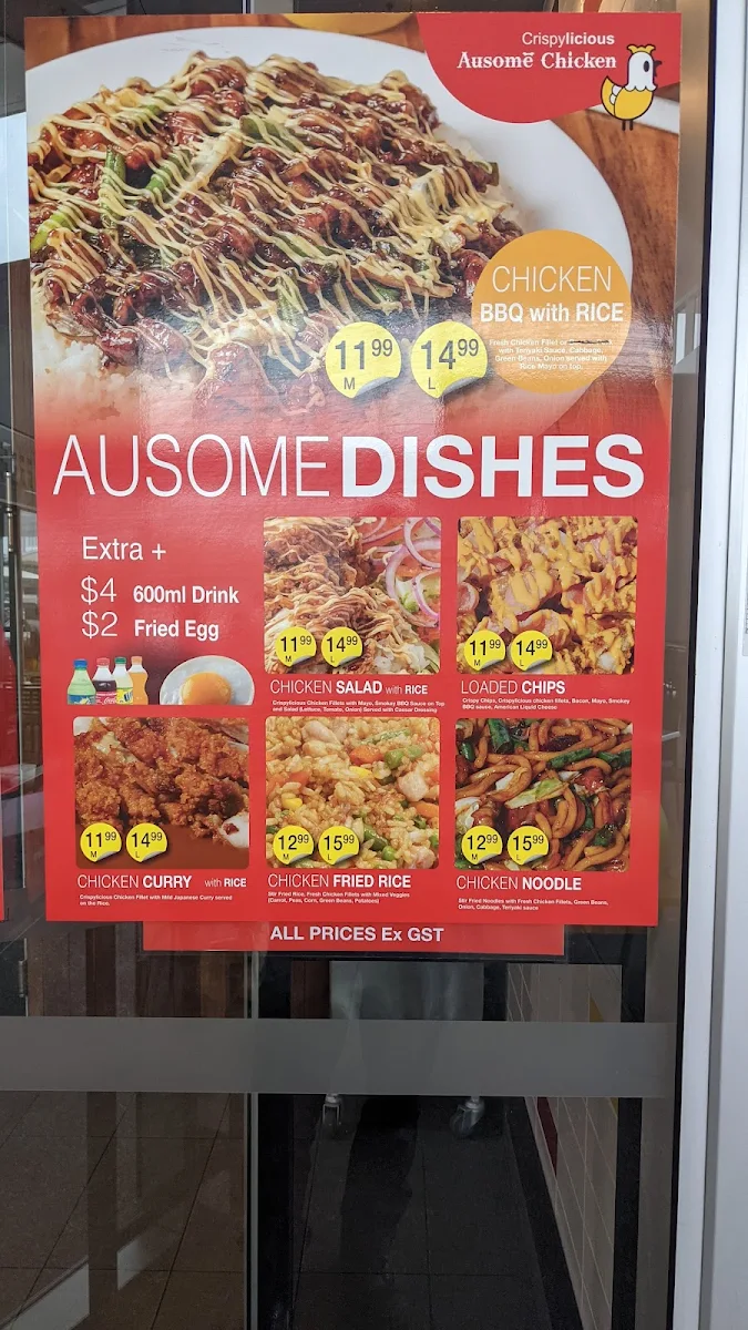 Menu, Ausome Chicken Meadowbrook