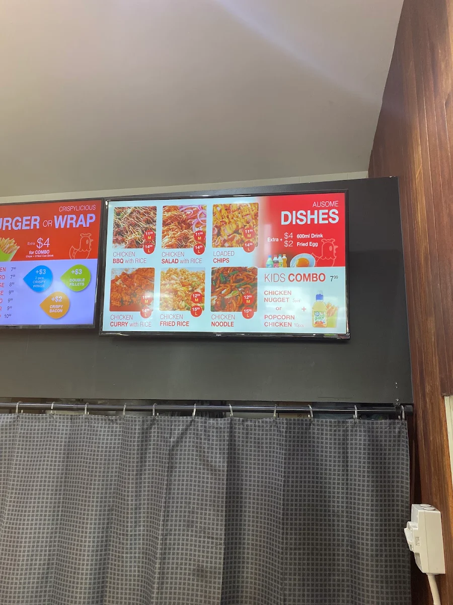 Menu, Ausome Chicken Meadowbrook