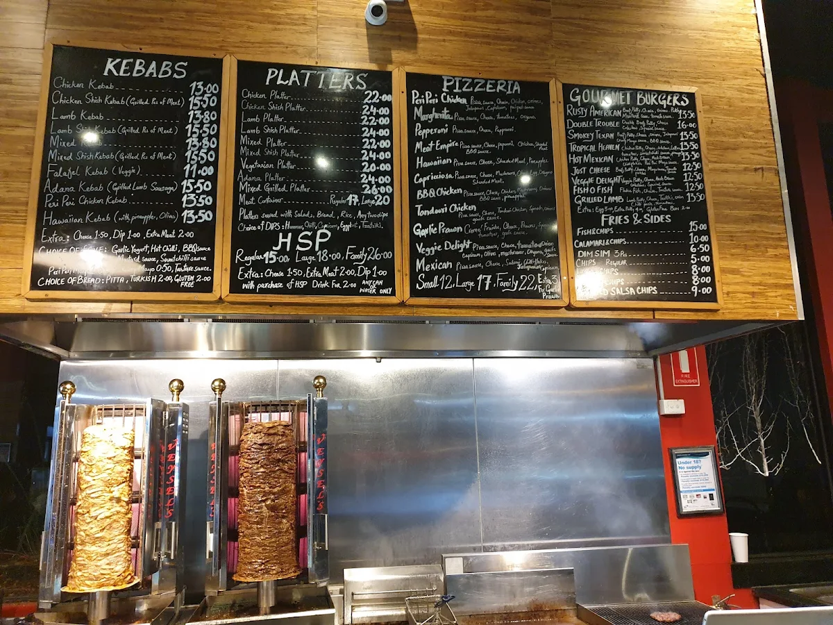 Menu, Kebab Hut