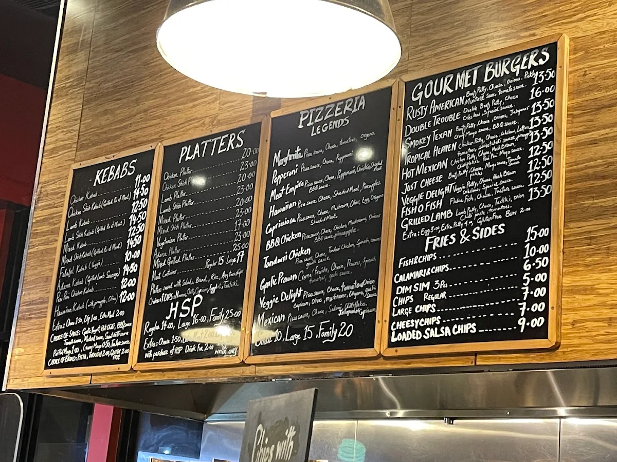 Menu, Kebab Hut