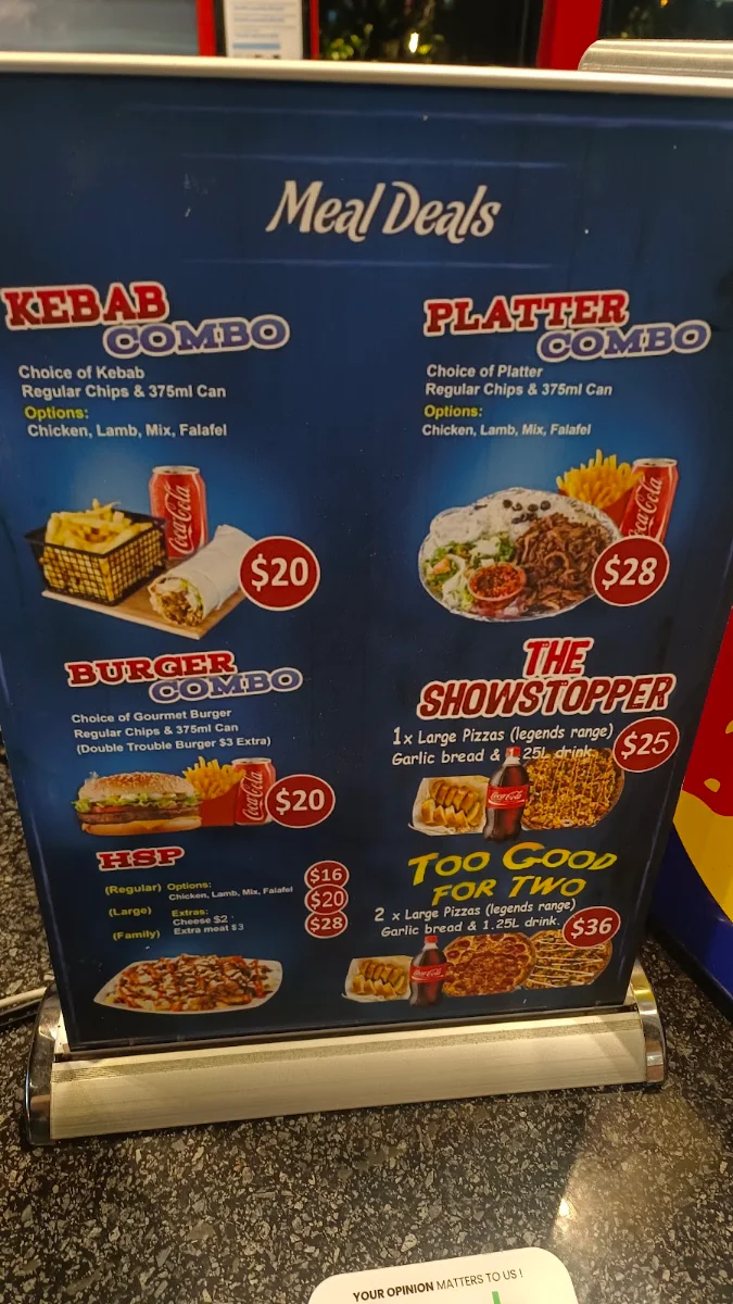 Menu, Kebab Hut