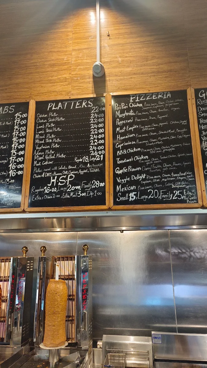 Menu, Kebab Hut