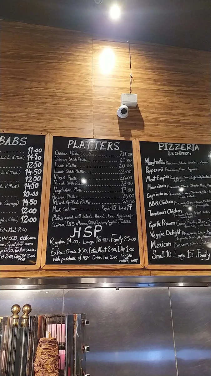 Menu, Kebab Hut