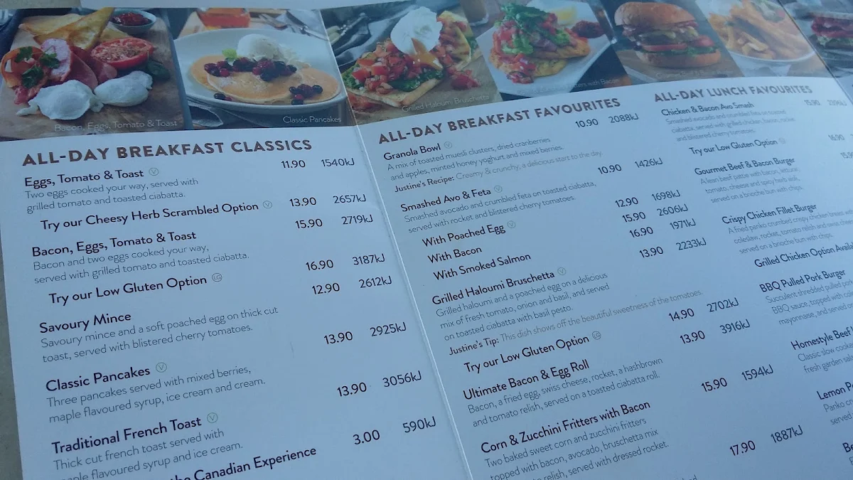 Menu, The Coffee Club – Helensvale