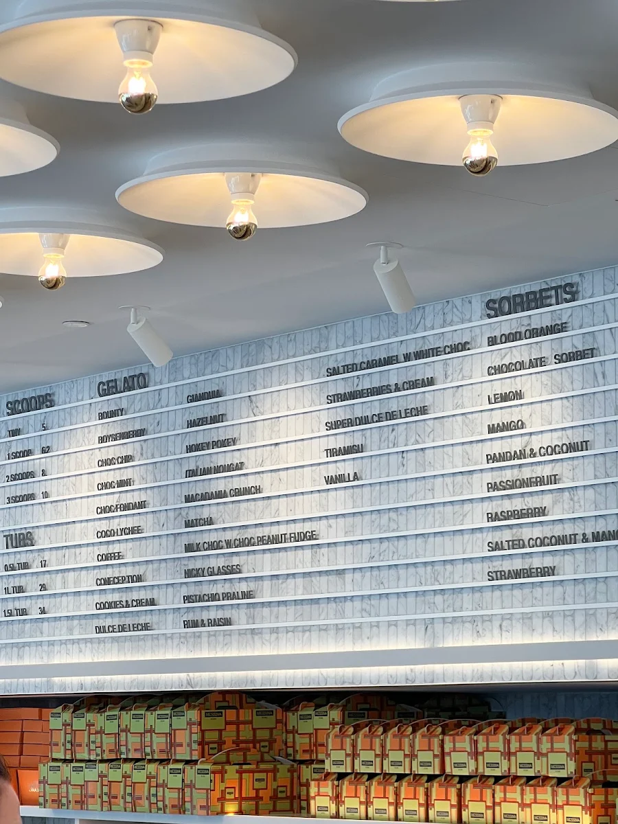 Menu, Gelato Messina Martin Place
