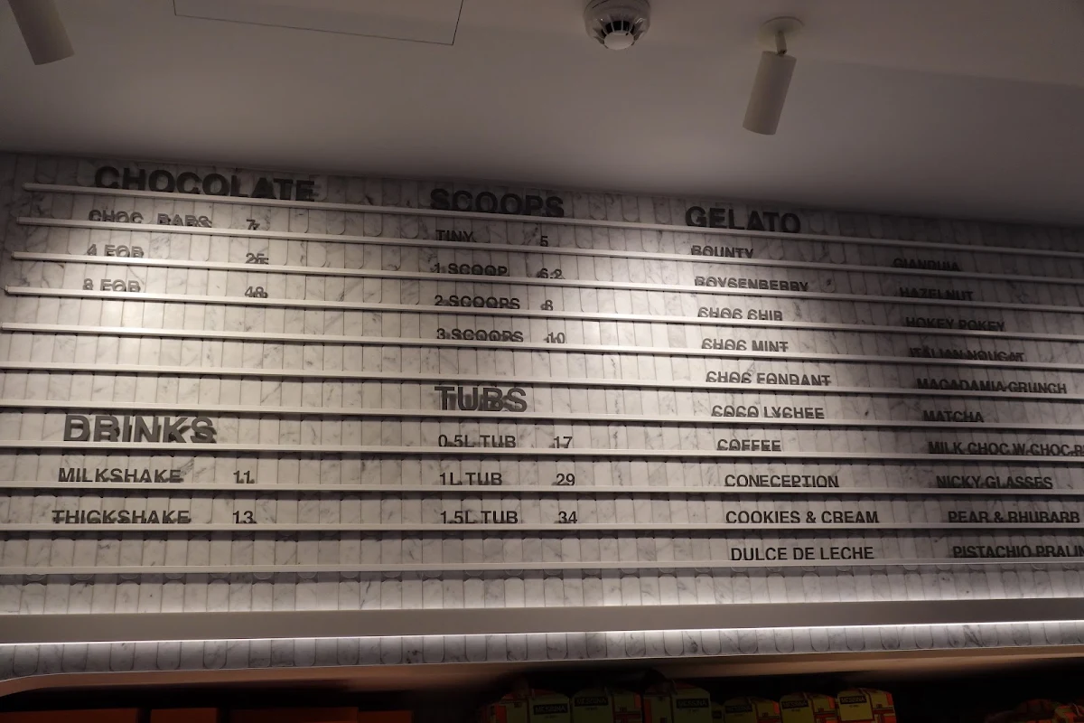 Menu, Gelato Messina Martin Place