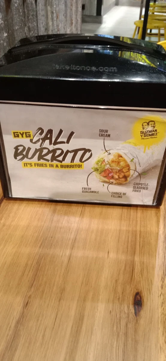 Menu, Guzman y Gomez - Lake Haven