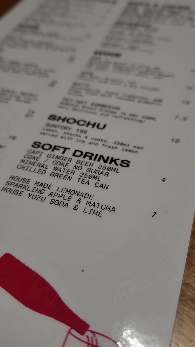 Menu, Shop Ramen