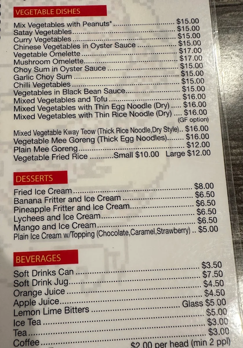 Menu, Happy Dragon Chinese Restaurant