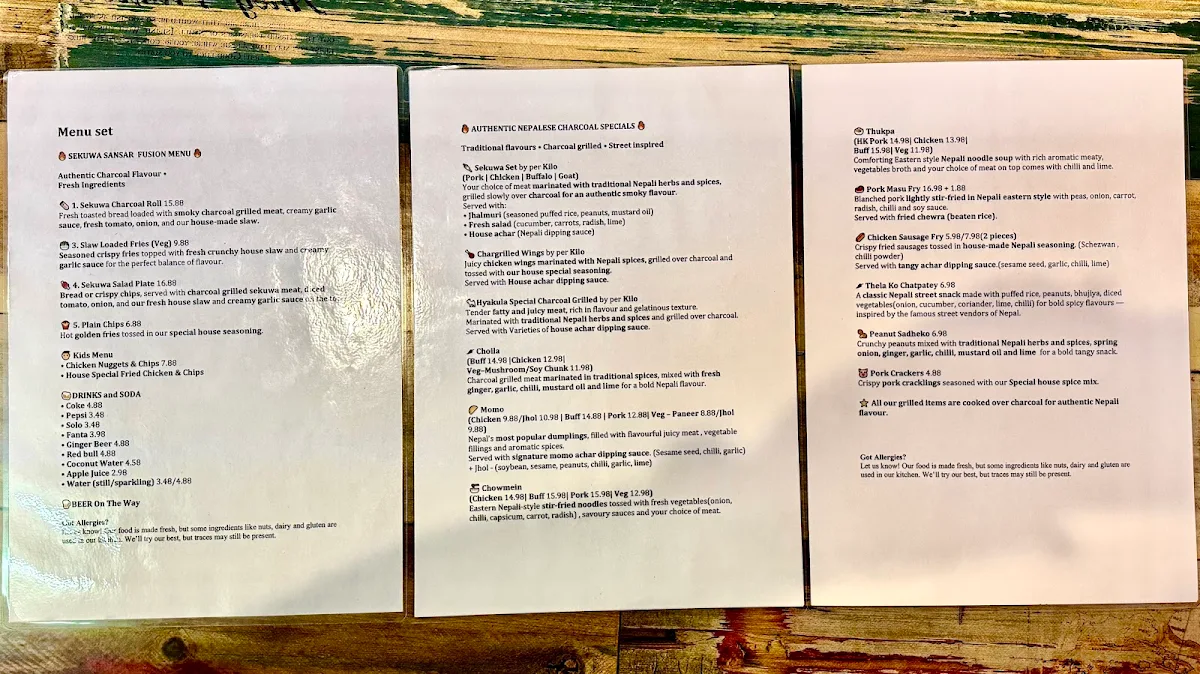 Menu, Sekuwa Sansar