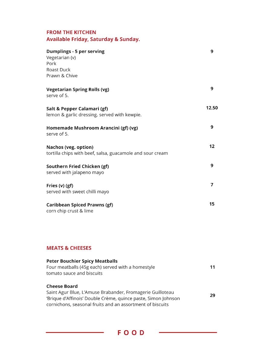 Menu, Maeve Fox