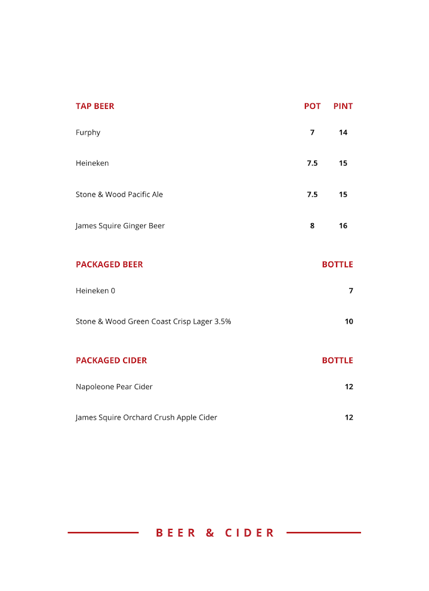 Menu, Maeve Fox