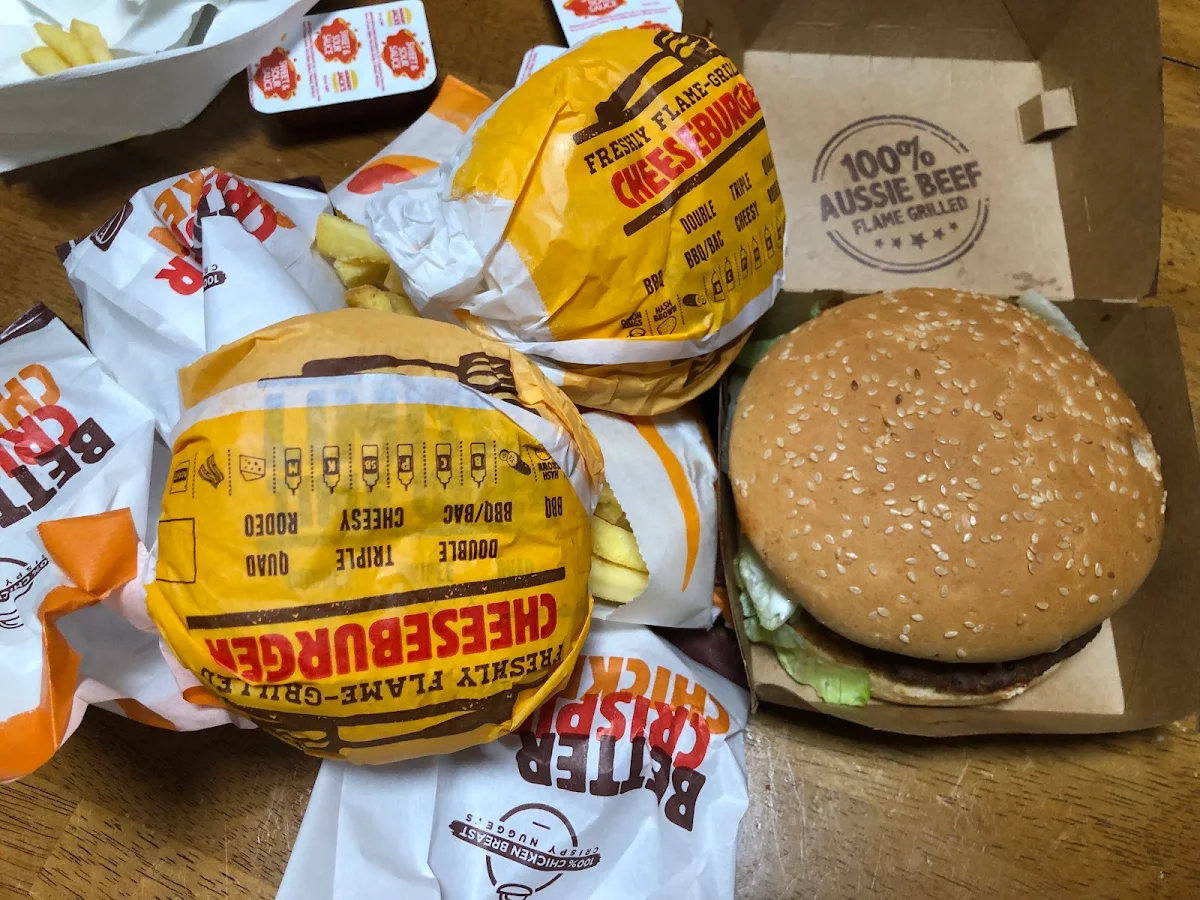 Menu, Hungry Jack's Burgers Jindalee