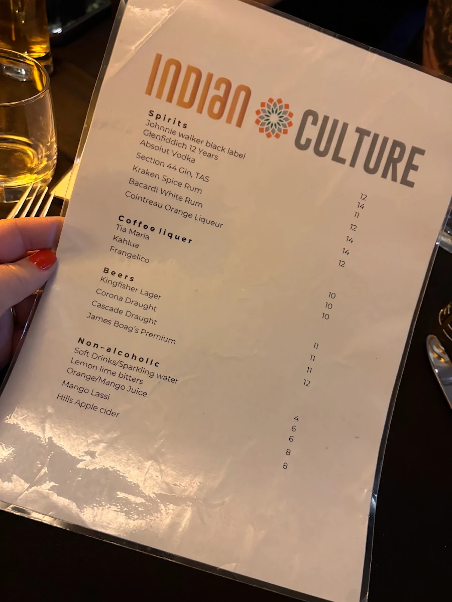 Menu, Indian Culture
