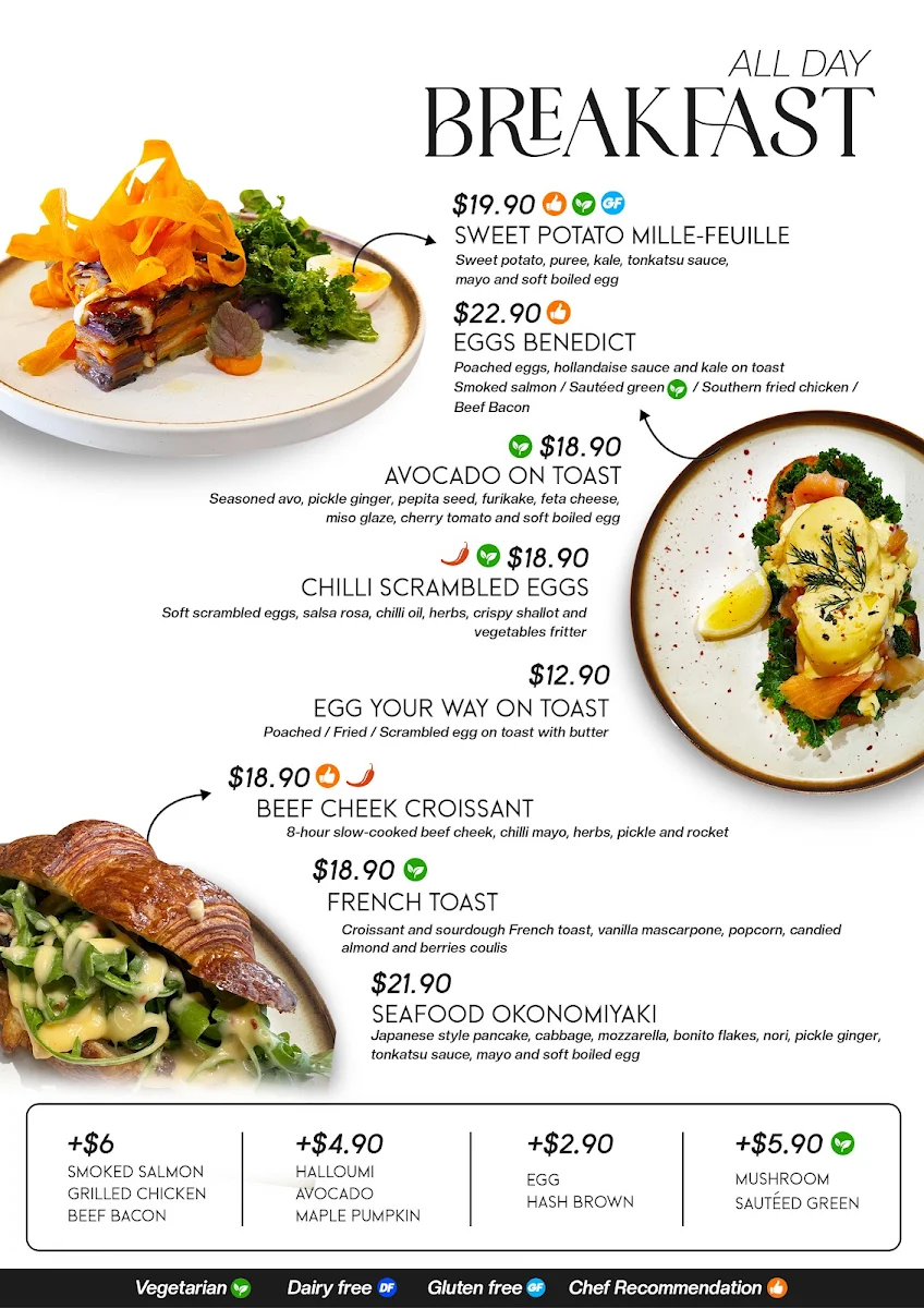 Menu, SAI BISTRO