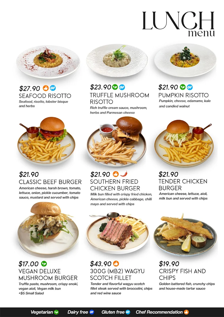 Menu, SAI BISTRO