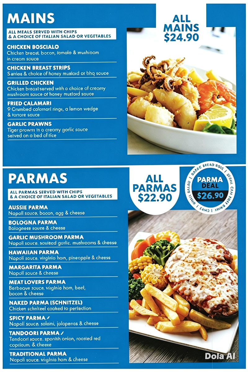 Menu, Johnny Boys Pizza-Mentone