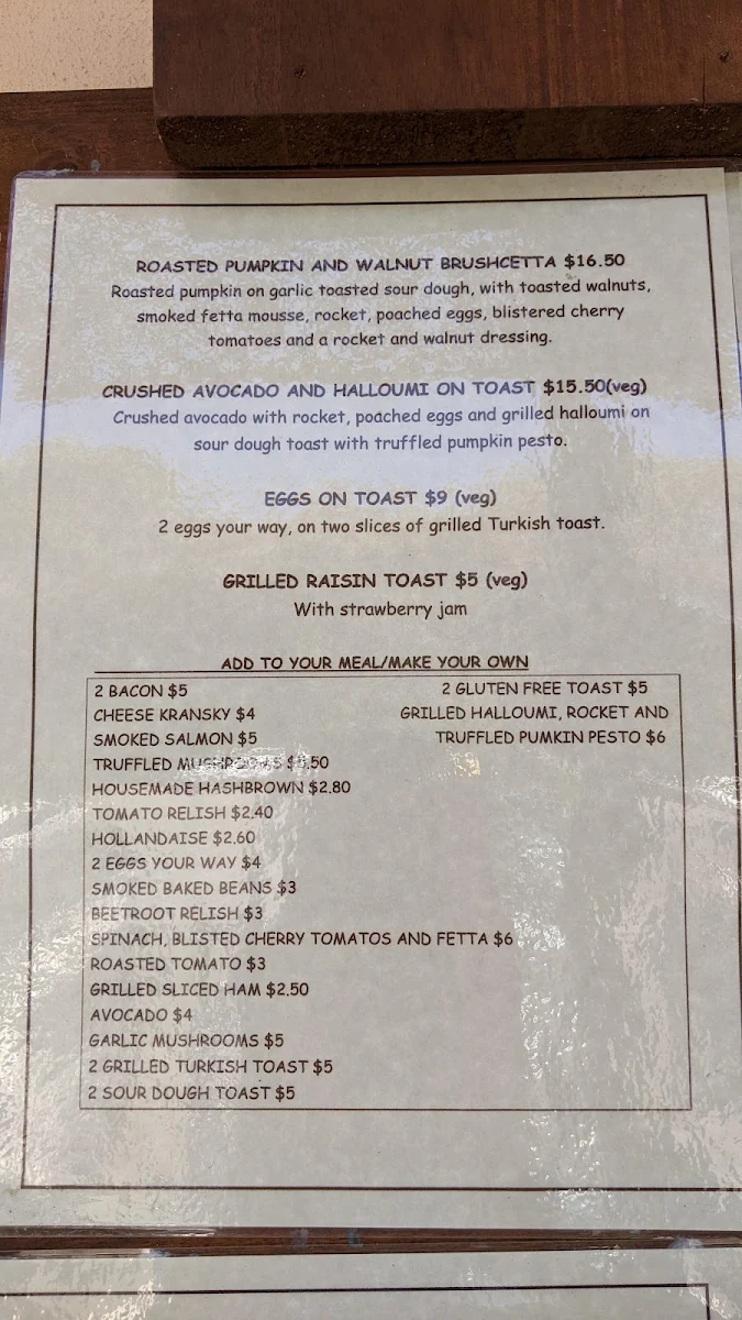 Menu, The Fresh Pantry