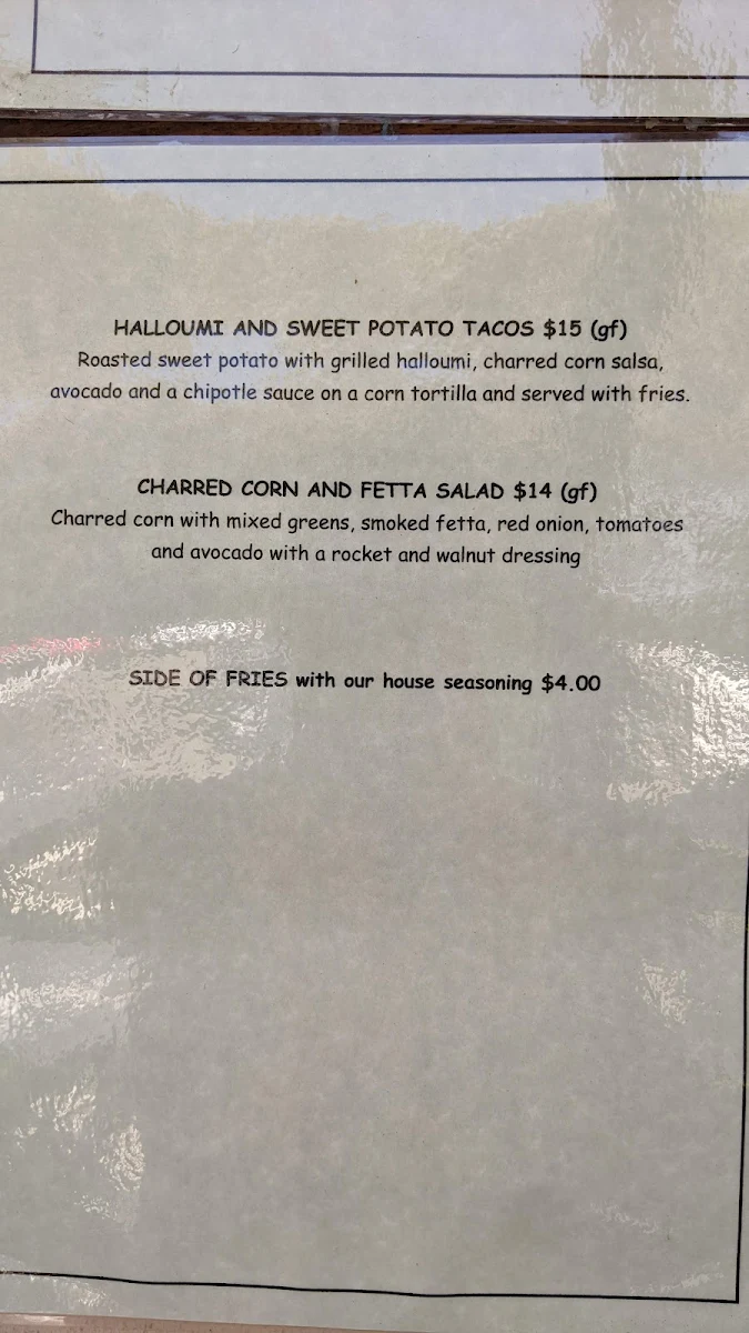 Menu, The Fresh Pantry