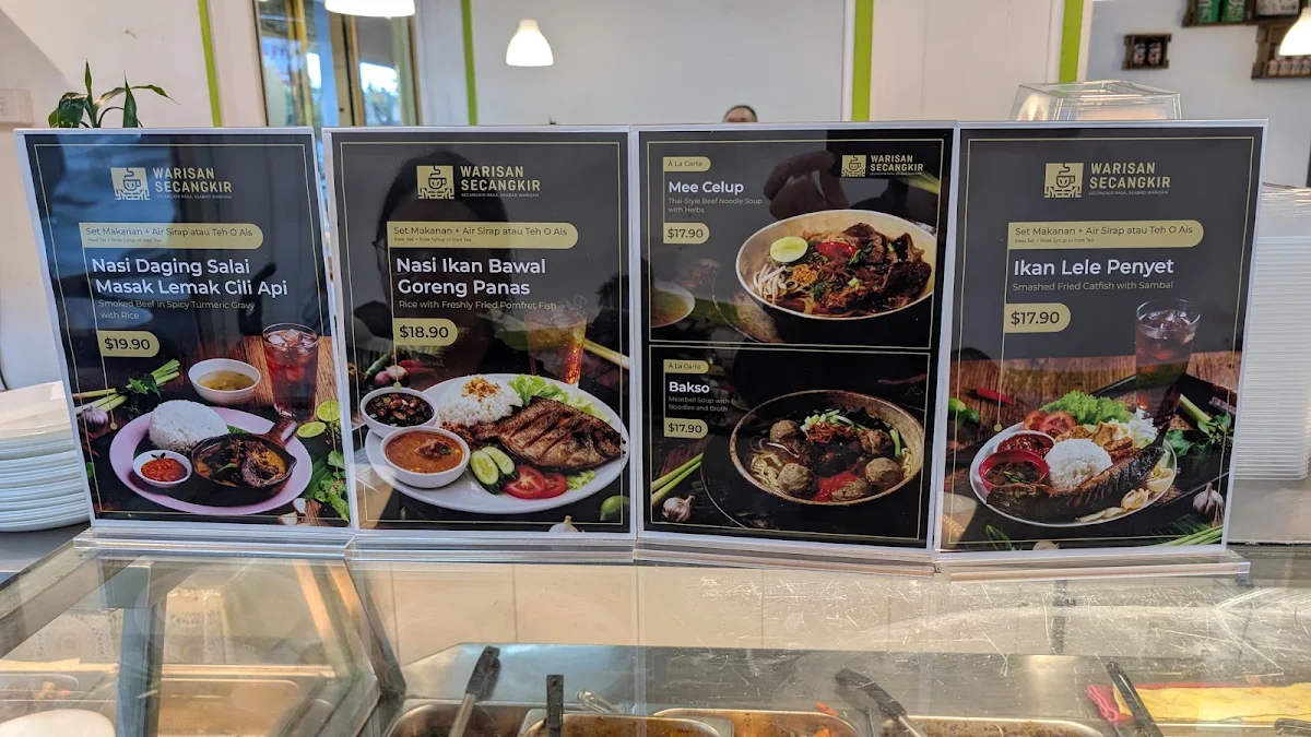 Menu, Warisan Secangkir Springvale