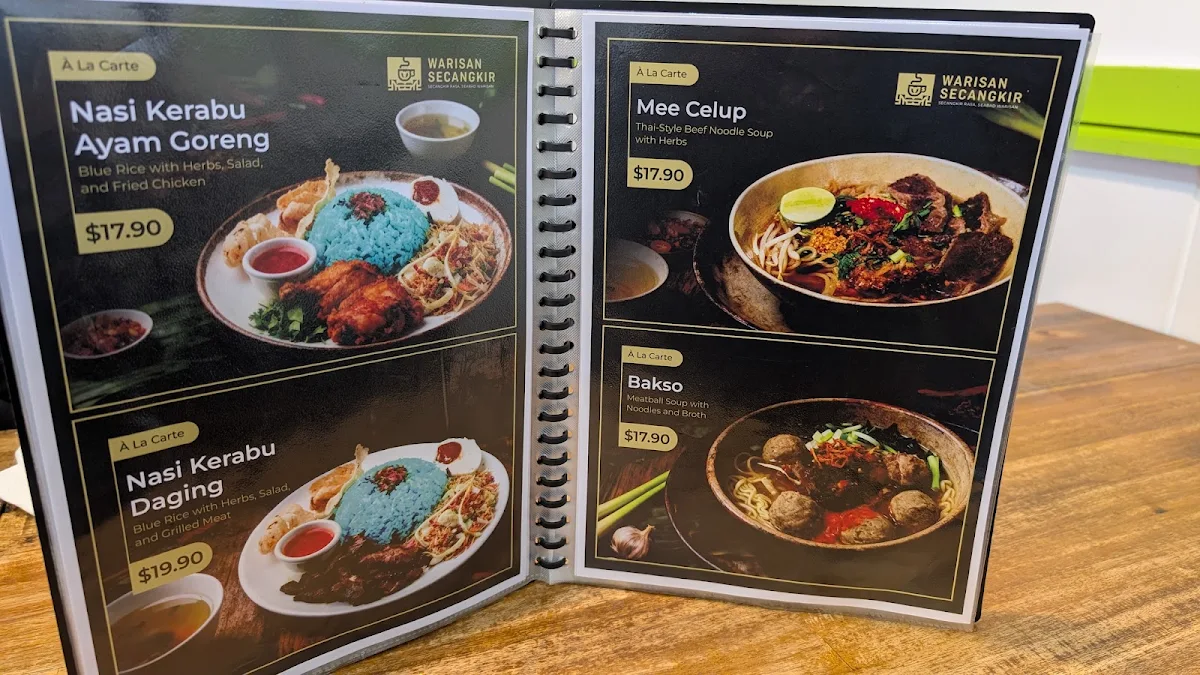 Menu, Warisan Secangkir Springvale