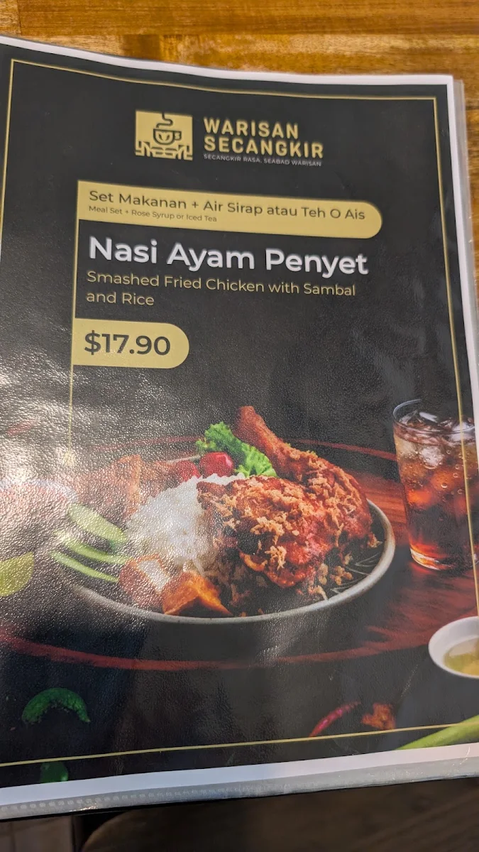 Menu, Warisan Secangkir Springvale