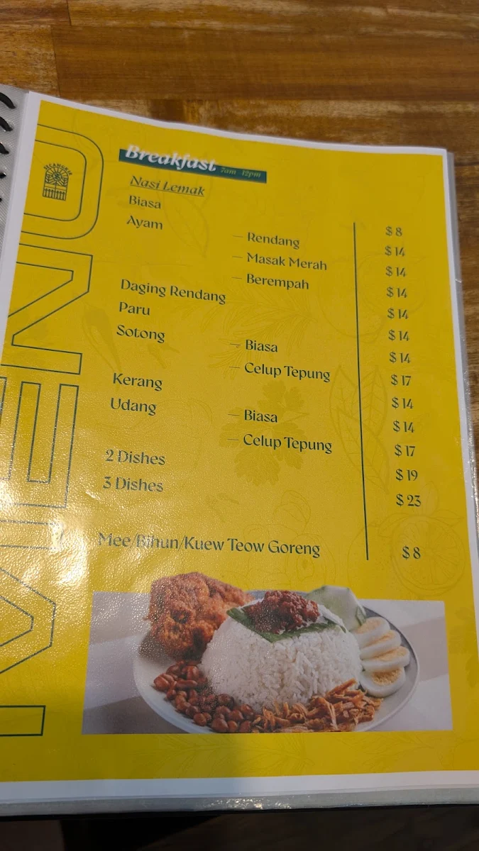 Menu, Warisan Secangkir Springvale