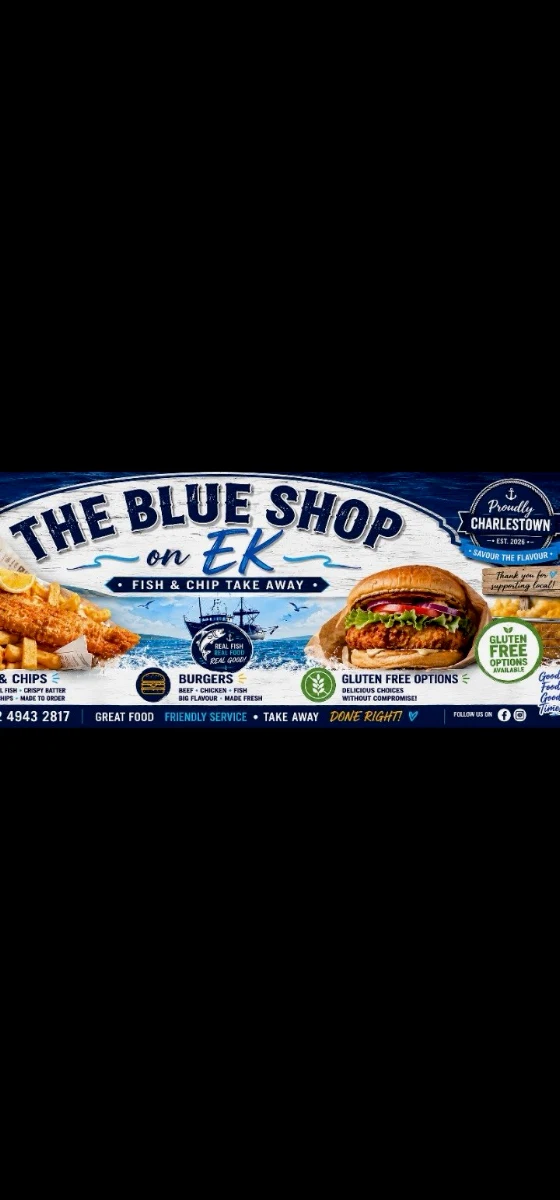 Menu, The Blue Shop On E K