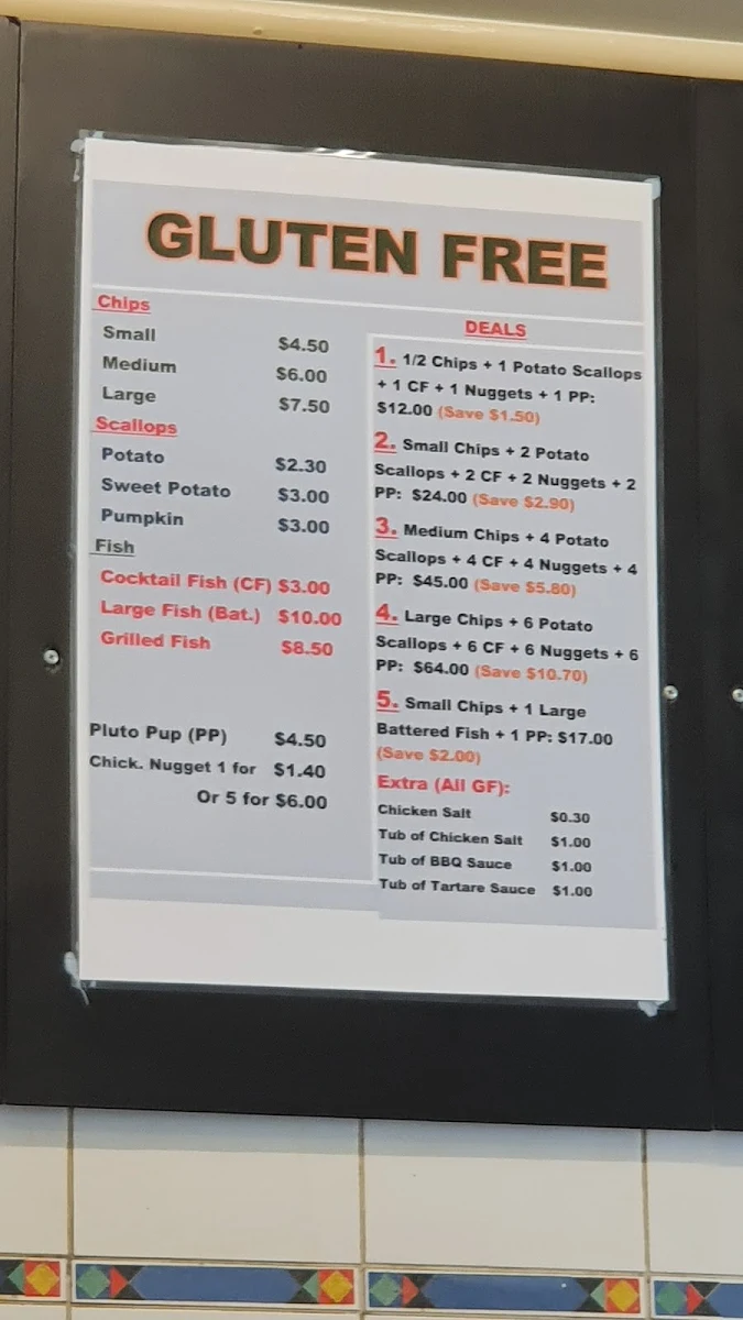 Menu, The Blue Shop On E K