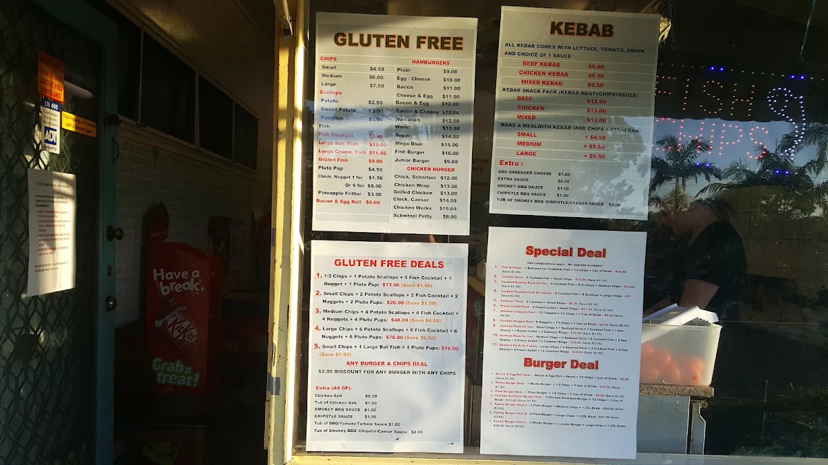 Menu, The Blue Shop On E K
