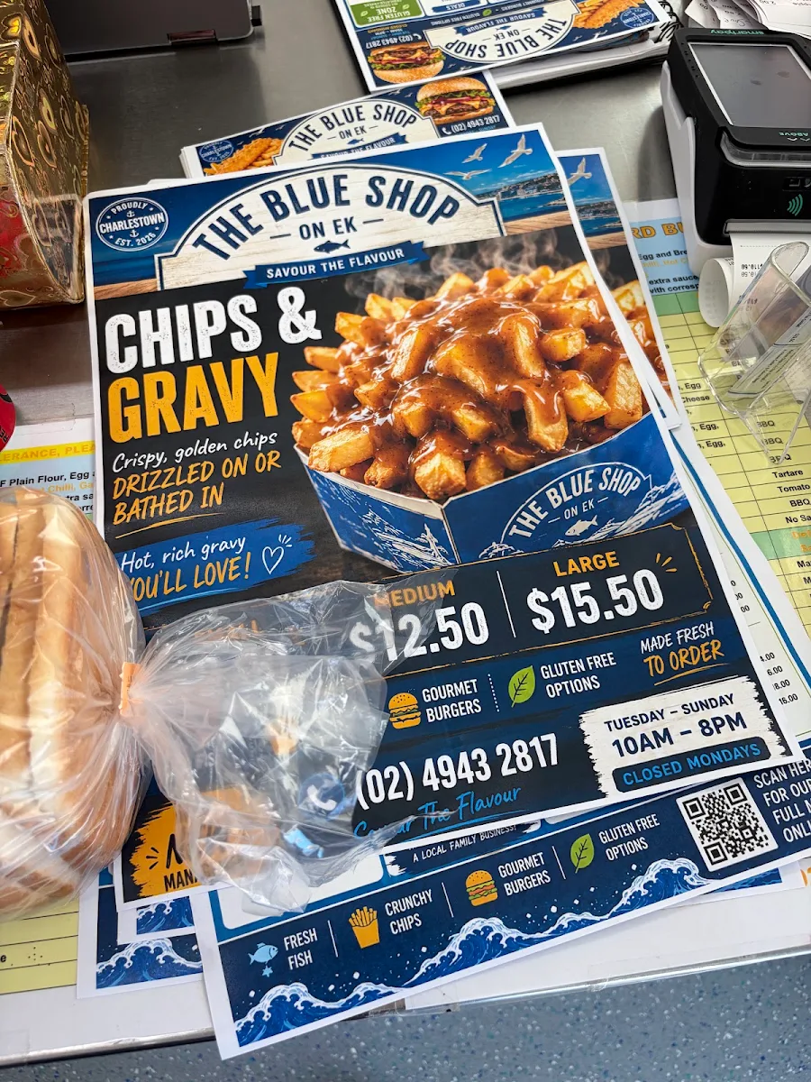 Menu, The Blue Shop On E K