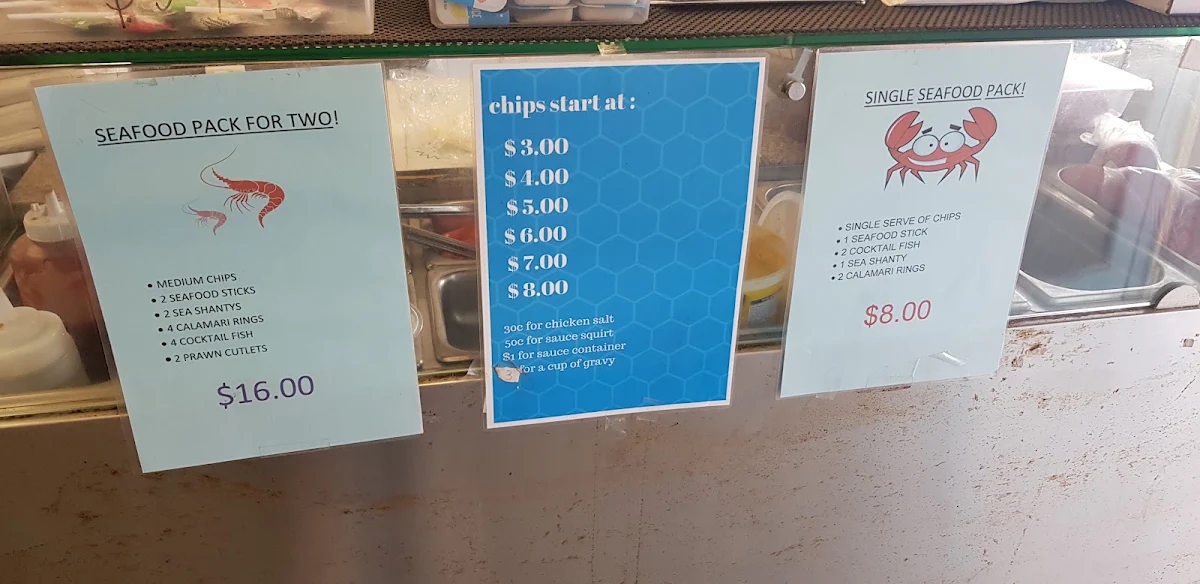 Menu, The Blue Shop On E K