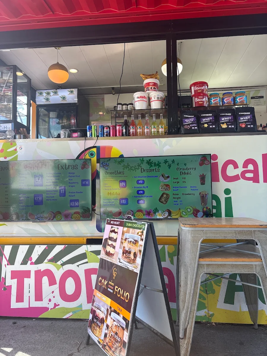 Menu, Tropical Açai Sydney