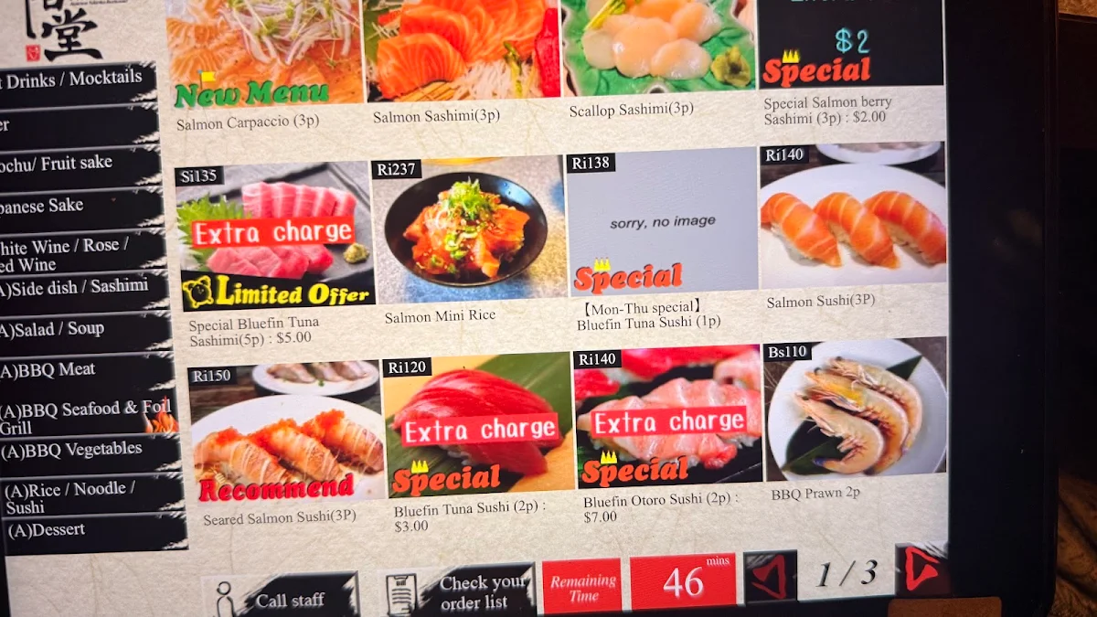 Menu, Nikaido