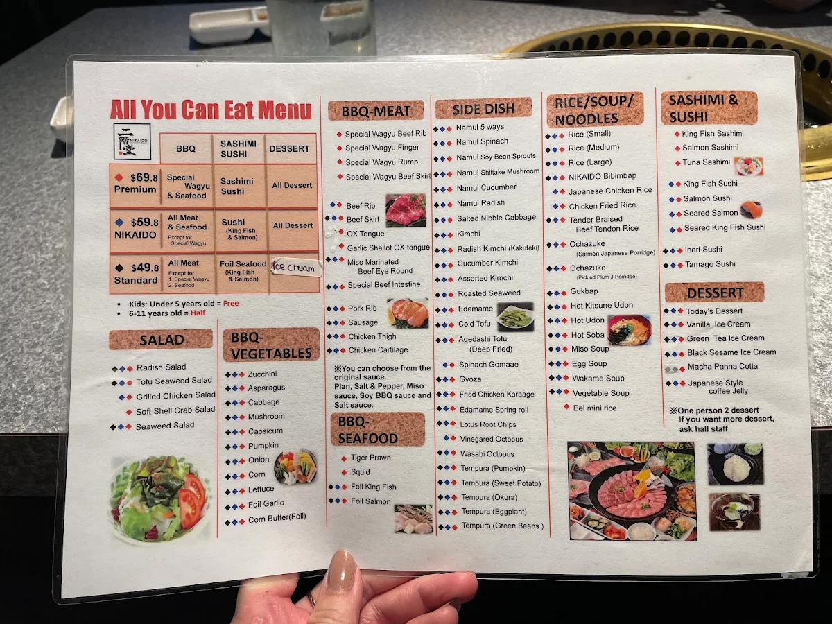 Menu, Nikaido