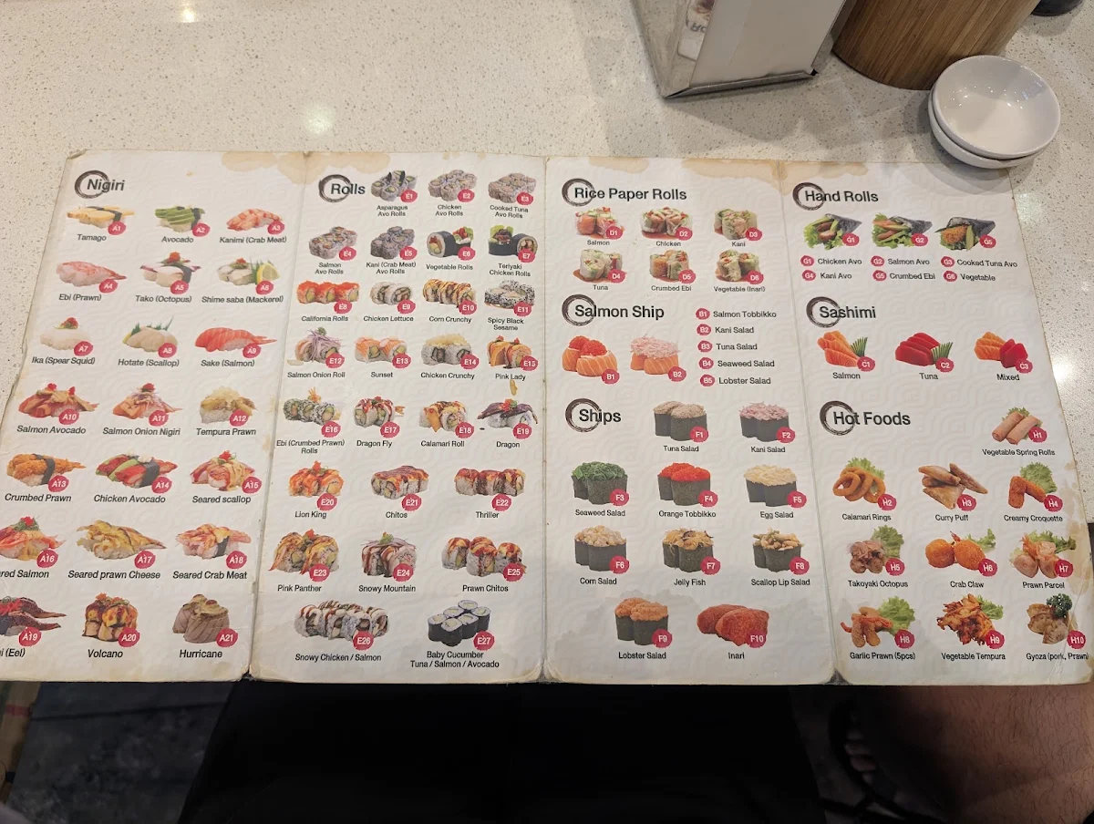 Menu, Sushi Dami