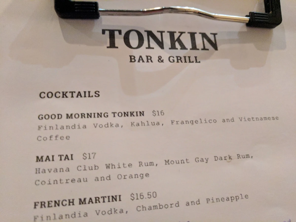 Menu, TONKIN