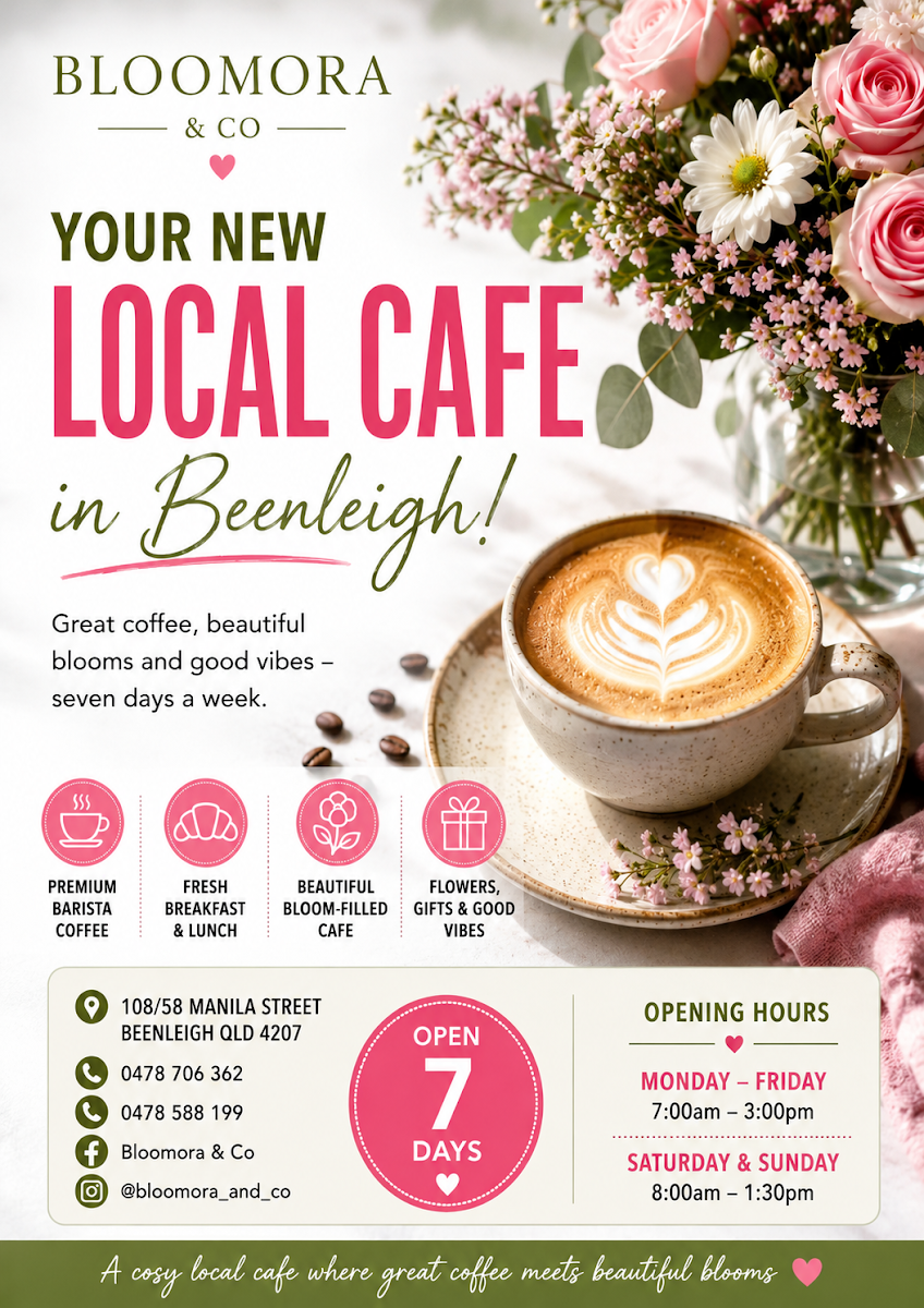 Menu, Bloomora Cafe