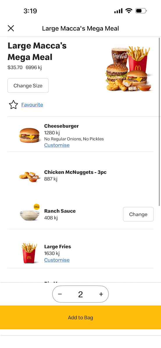 Menu, McDonald's West Richmond