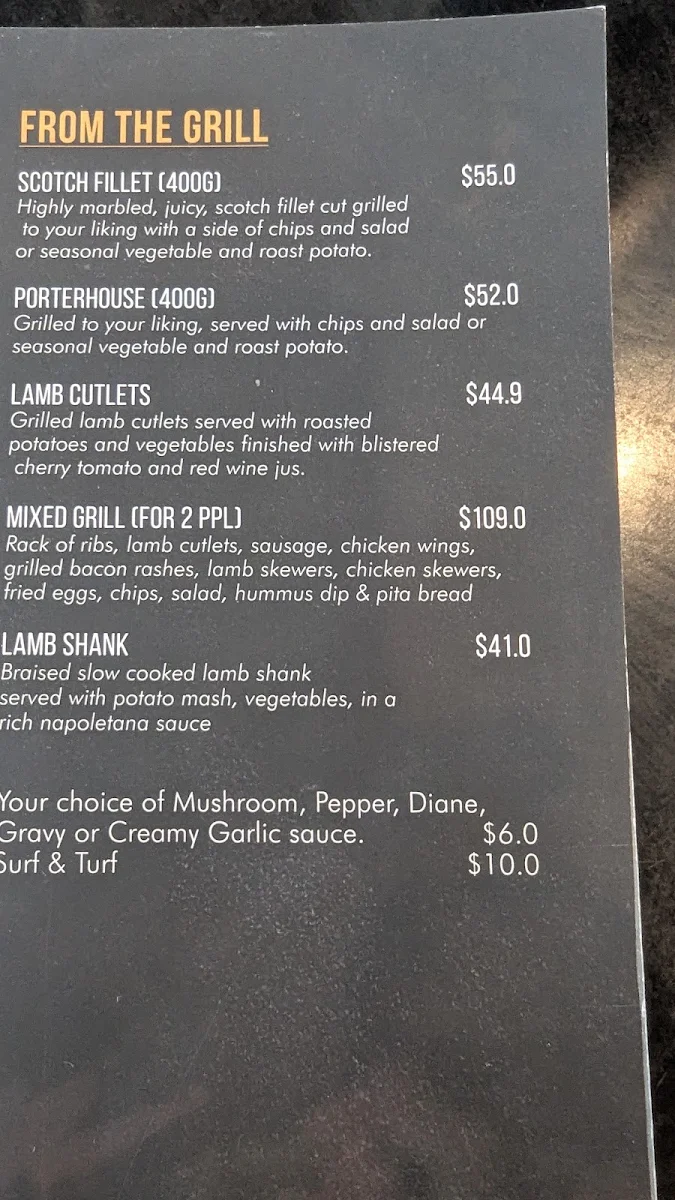 Menu, San Marino Cafe Ristorante