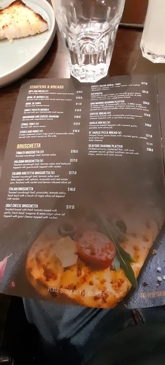 Menu, San Marino Cafe Ristorante