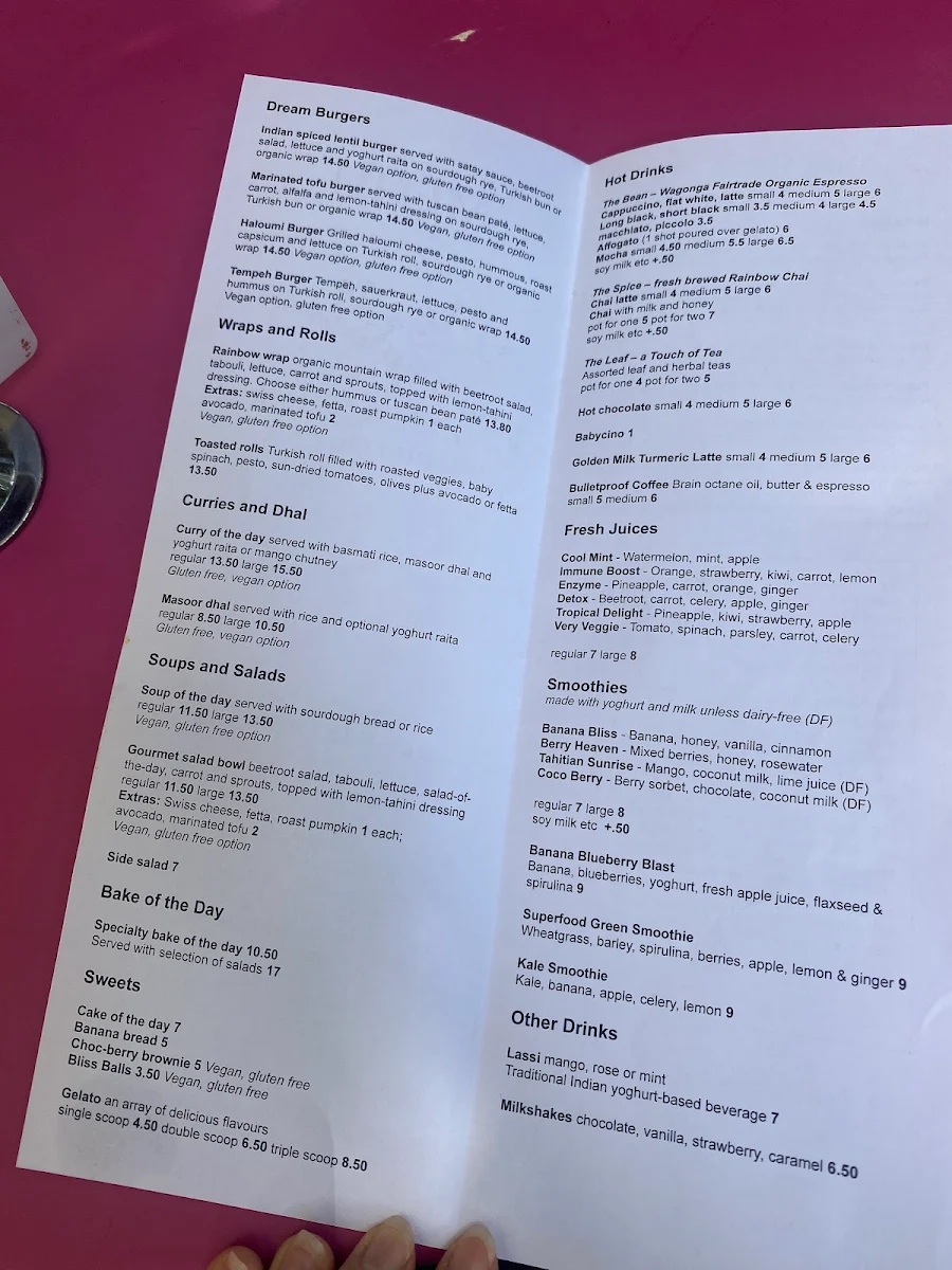 Menu, My Rainbow-Dreams.