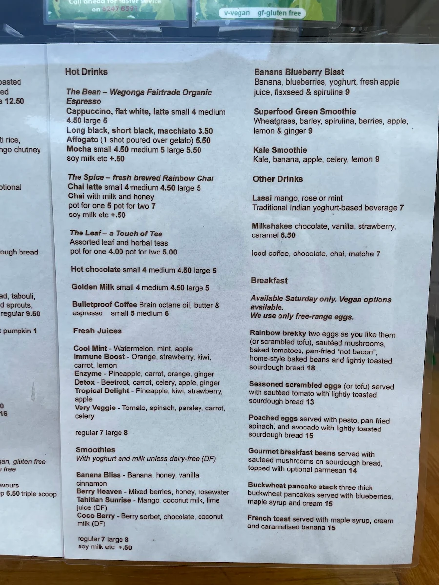 Menu, My Rainbow-Dreams.