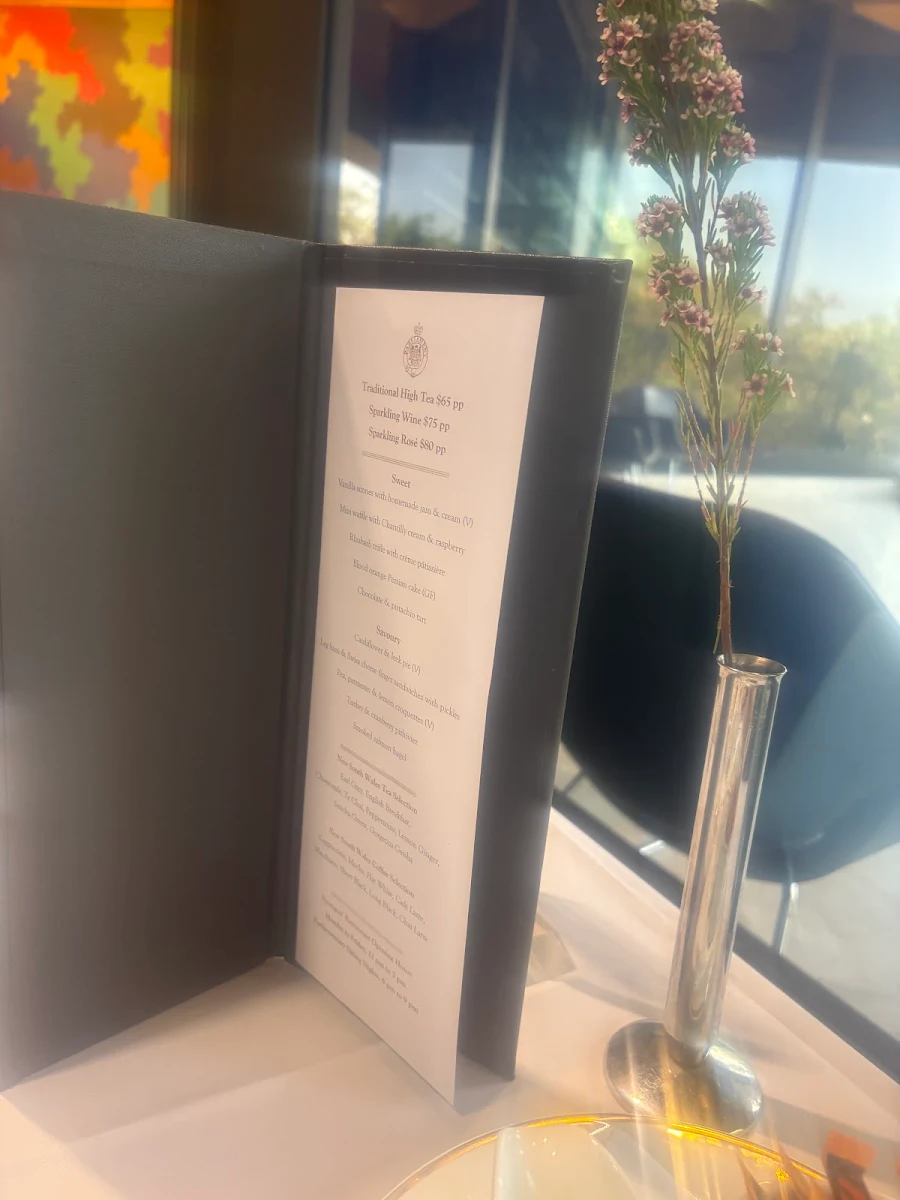 Menu, Strangers' Restaurant, NSW Parliament Sydney CBD