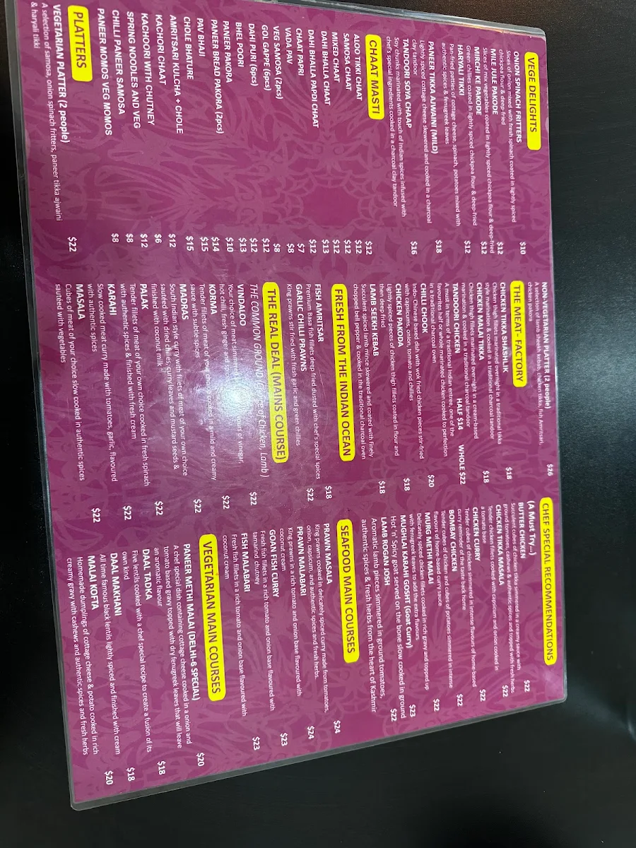 Menu, Delhi6 Sweets & Savouries - Indian Restaurant in Wanneroo
