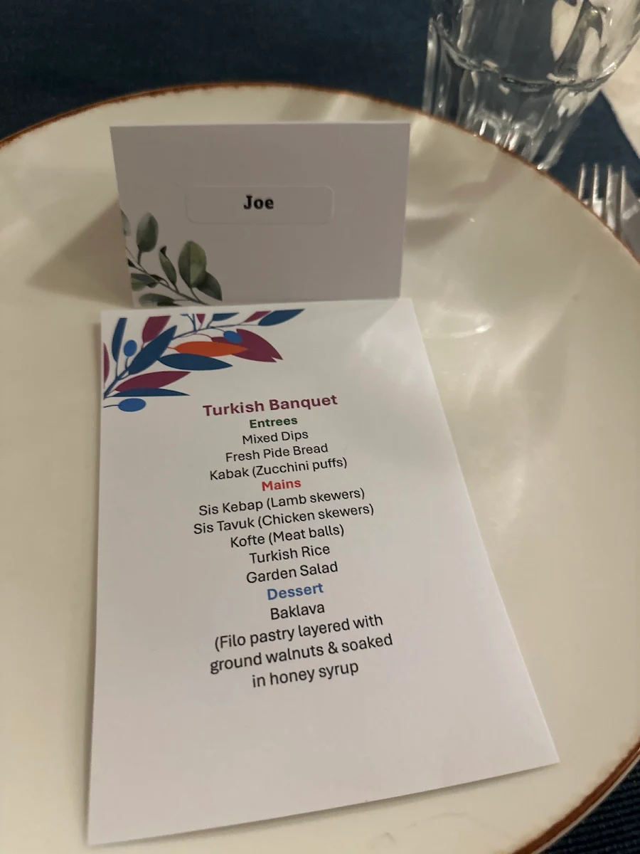 Menu, The Ottoman Grill