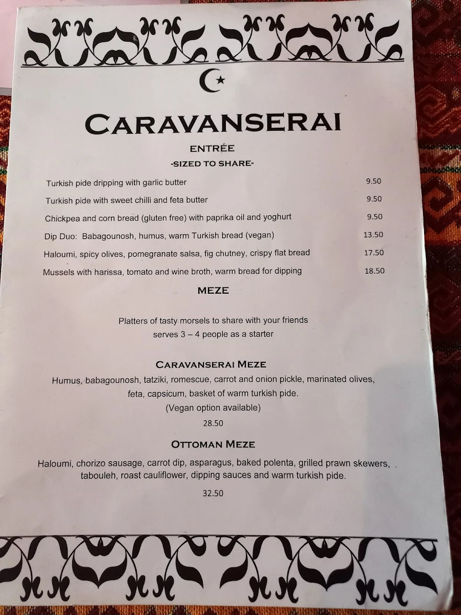 Menu, Caravanserai