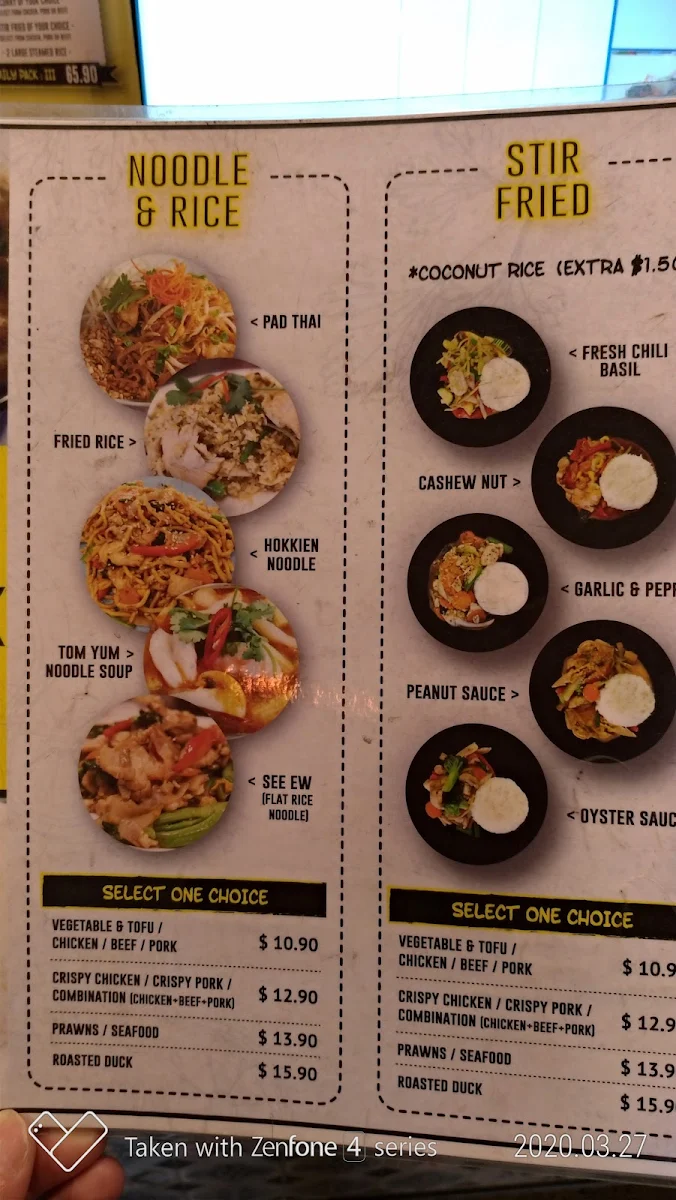 Menu, Thai Flame Restaurant & Takeaway